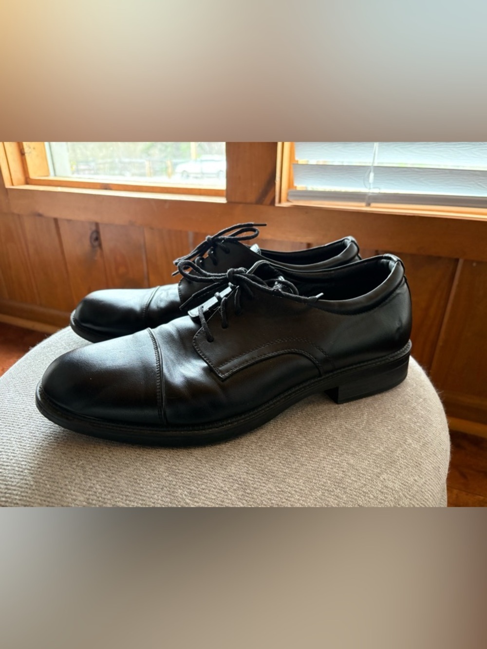 Dexter Sz 10.5 W, Men’s Black Lace-Up Dress Shoes, comfort, memory foam - Picture 2 of 5